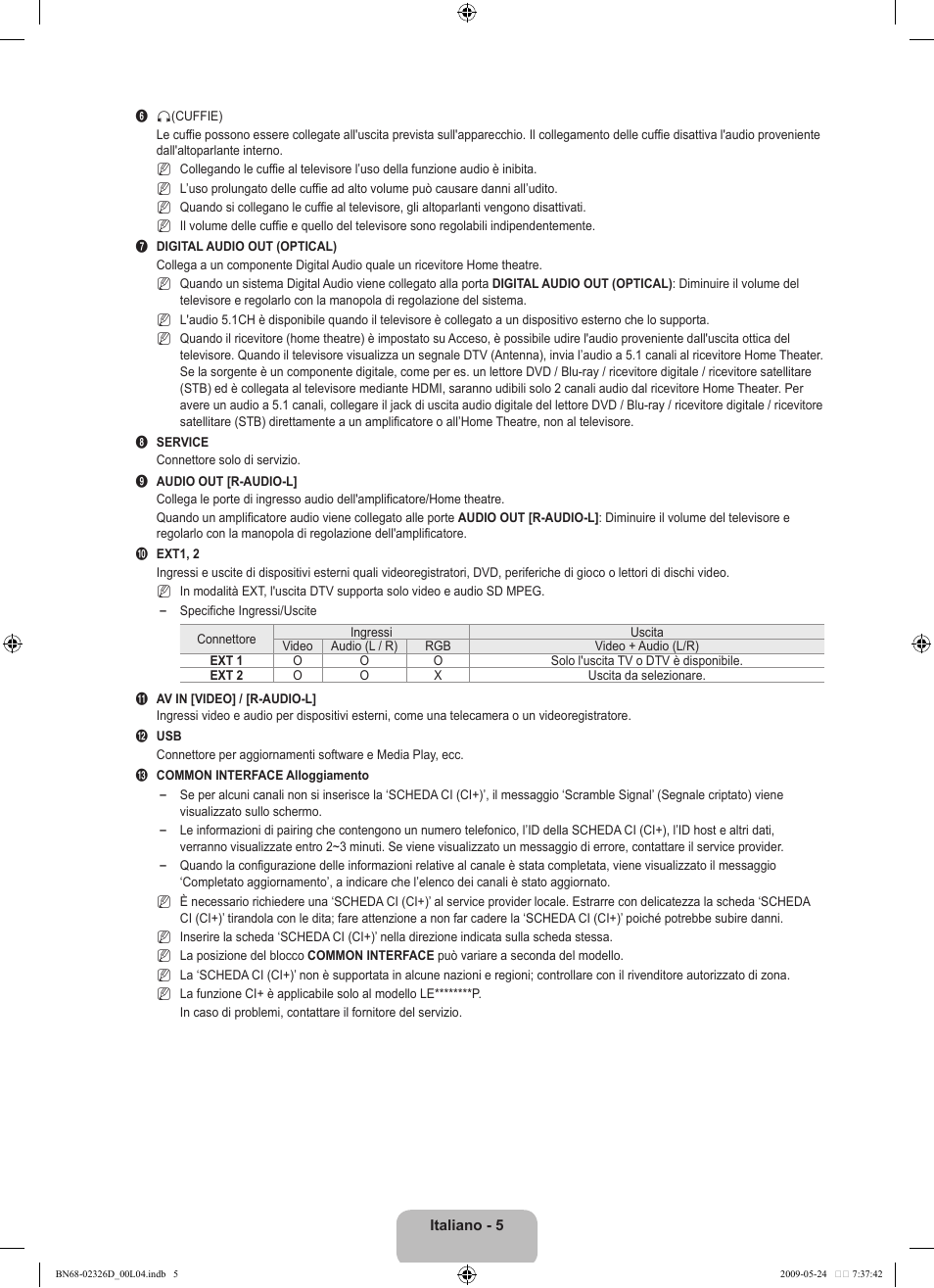 Samsung LE46B620R3P User Manual | Page 159 / 204