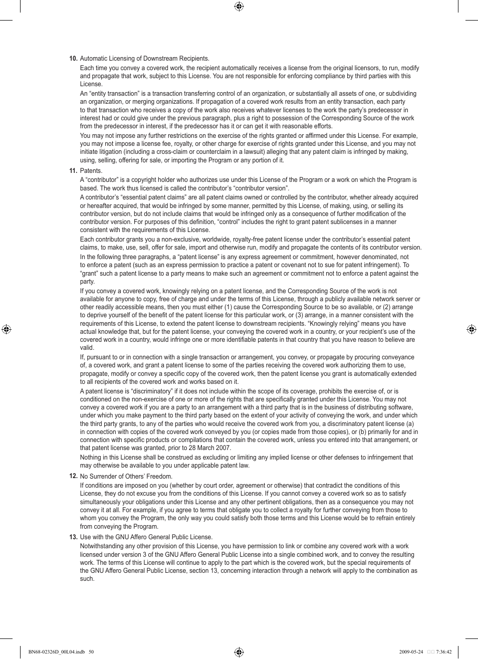 Samsung LE46B620R3P User Manual | Page 52 / 204