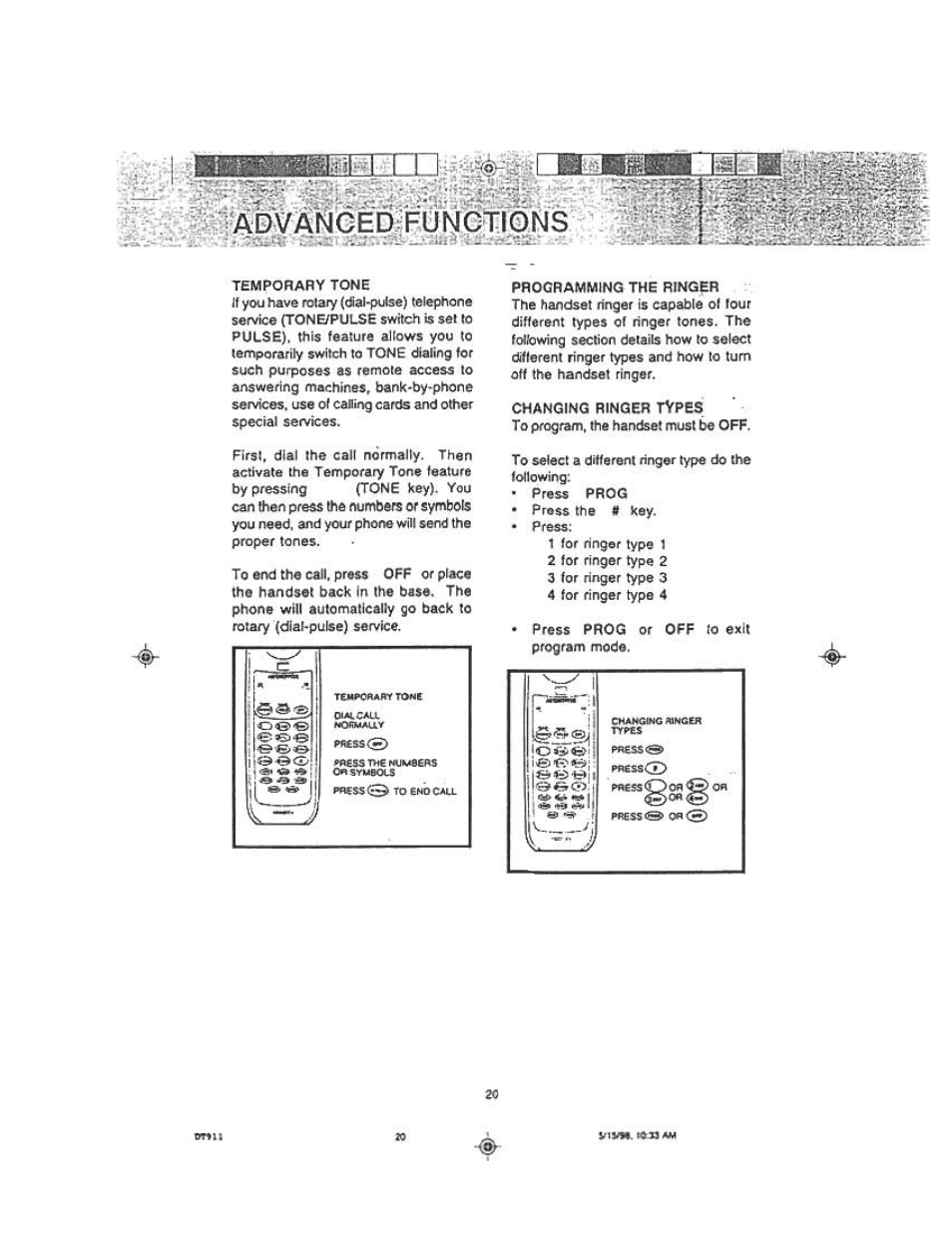Audiovox DT 911 User Manual | Page 20 / 23