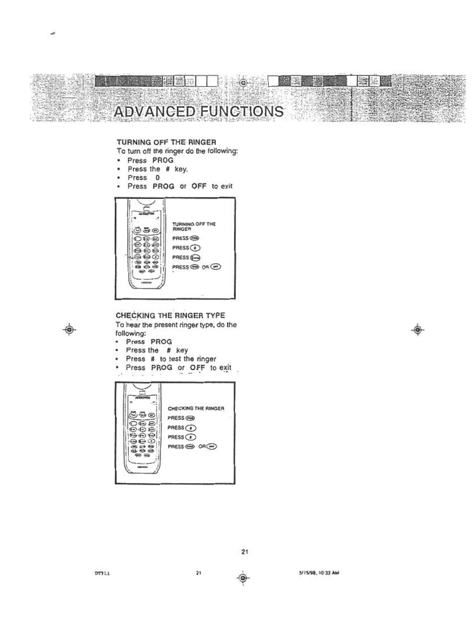 Audiovox DT 911 User Manual | Page 21 / 23
