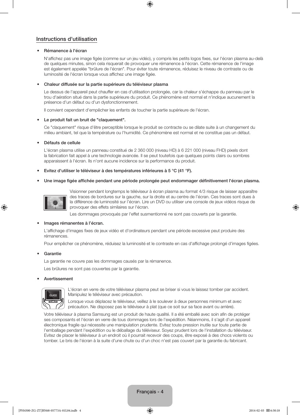 Instructions d'utilisation | Samsung PE43H4500AW User Manual | Page 48 / 91