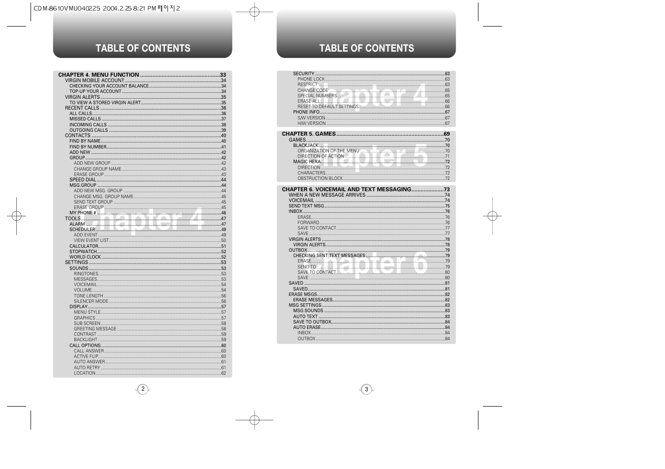Audiovox VOX 8610 User Manual | Page 3 / 54