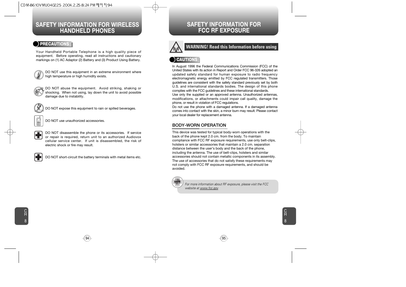 Audiovox VOX 8610 User Manual | Page 49 / 54