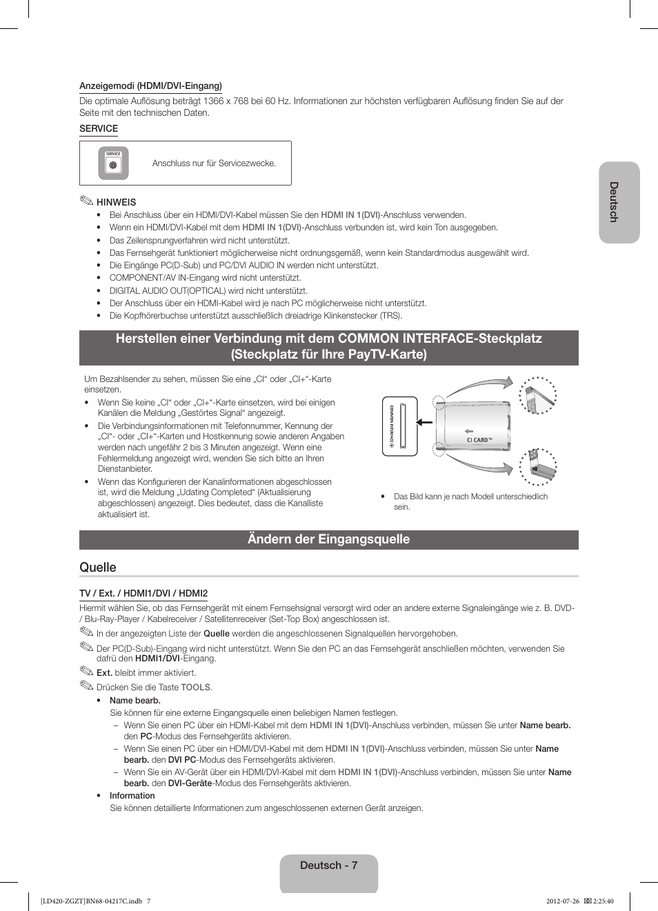 Ändern der eingangsquelle quelle | Samsung LE32E420E2W User Manual | Page 19 / 51