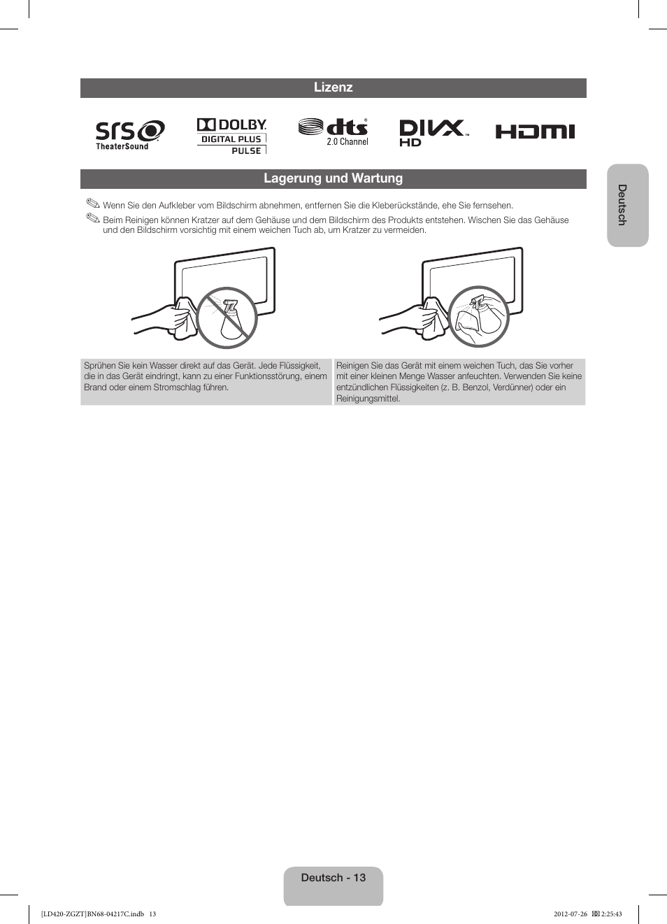 Samsung LE32E420E2W User Manual | Page 25 / 51