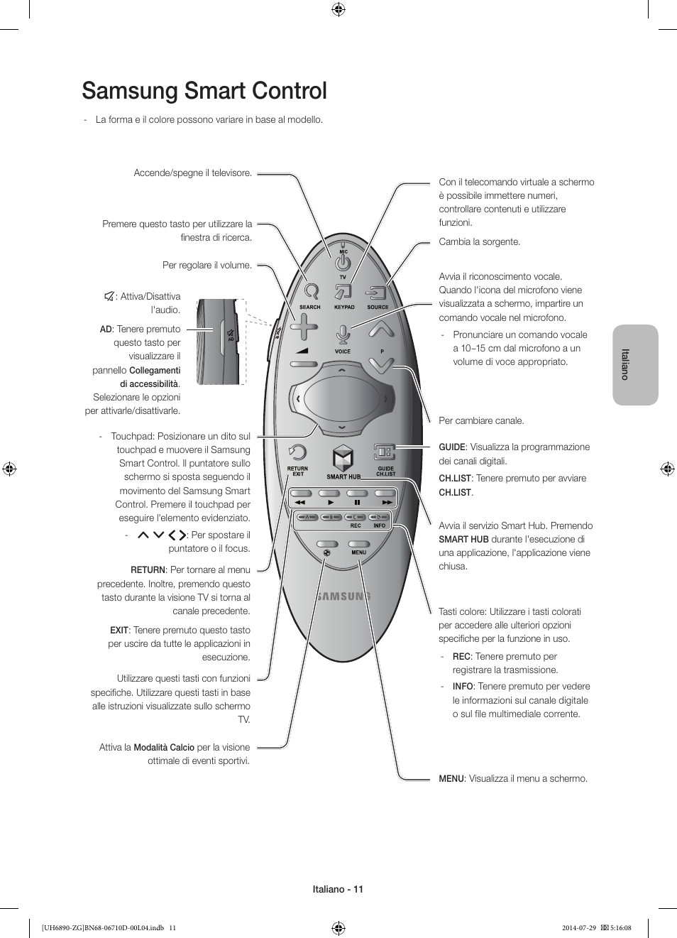 Samsung smart control | Samsung UE48H6890SS User Manual | Page 77 / 89