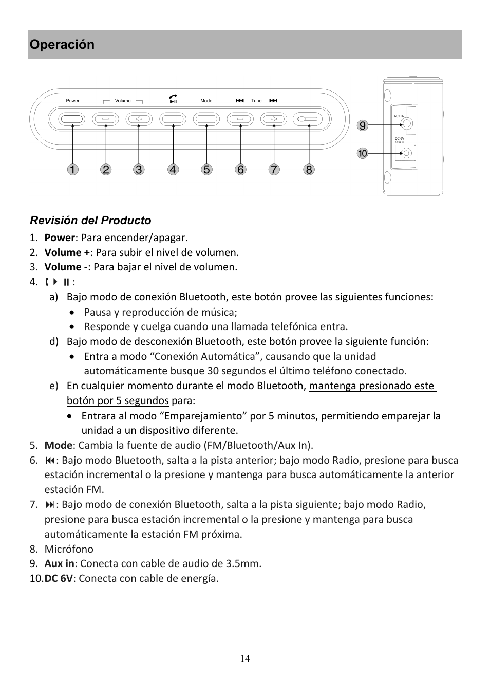 Audiovox CE208BT User Manual | Page 14 / 30