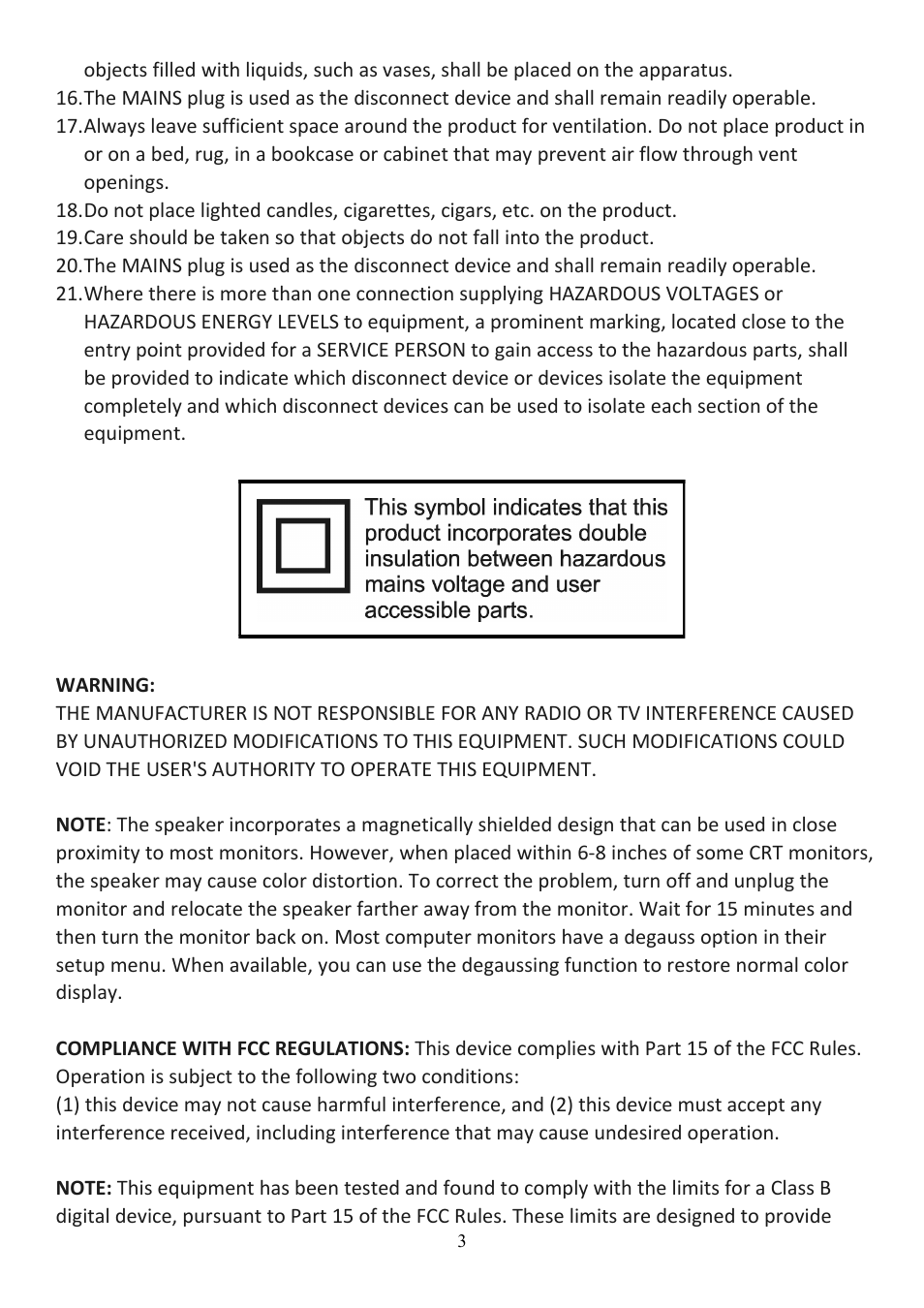 Audiovox CE208BT User Manual | Page 3 / 30