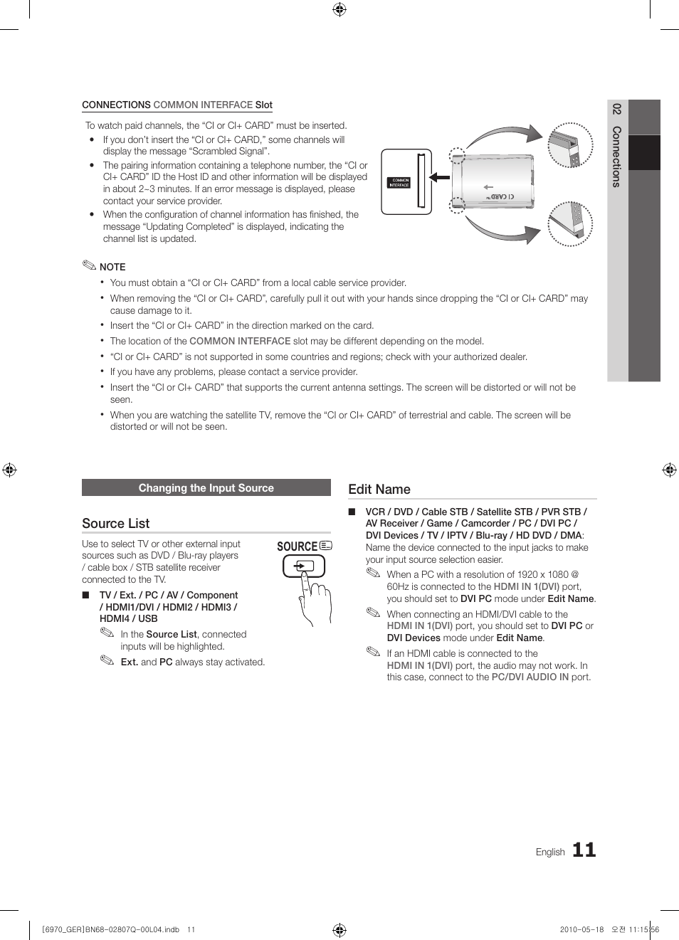 Samsung PS50C6970YS User Manual | Page 11 / 256