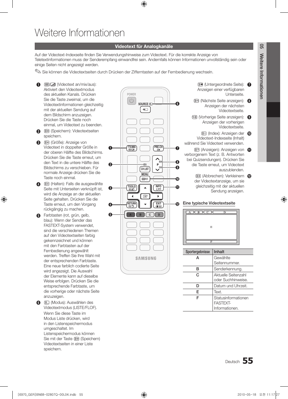 Weitere informationen | Samsung PS50C6970YS User Manual | Page 119 / 256