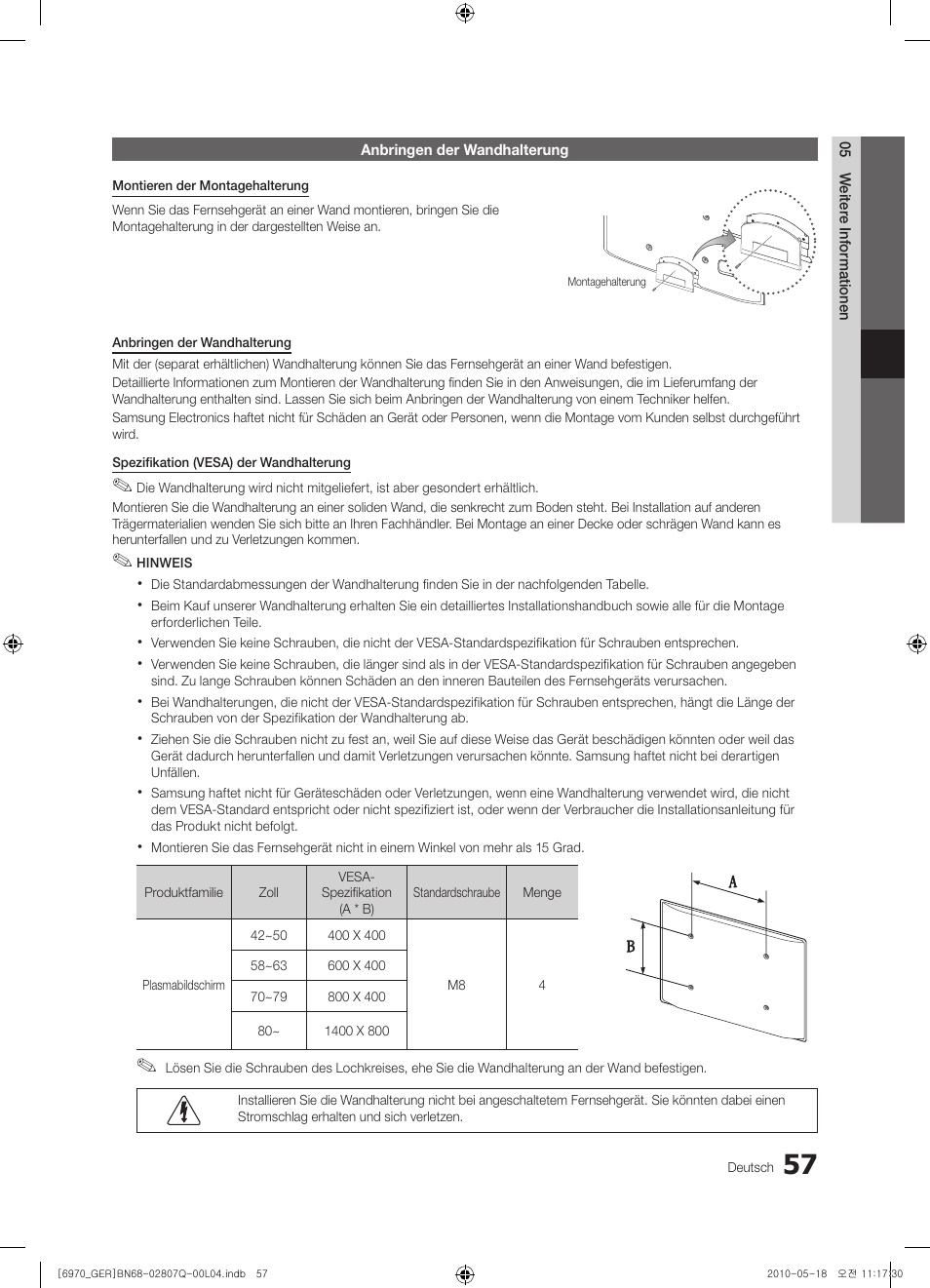 Samsung PS50C6970YS User Manual | Page 121 / 256