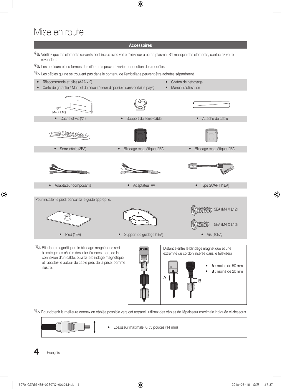Mise en route | Samsung PS50C6970YS User Manual | Page 132 / 256