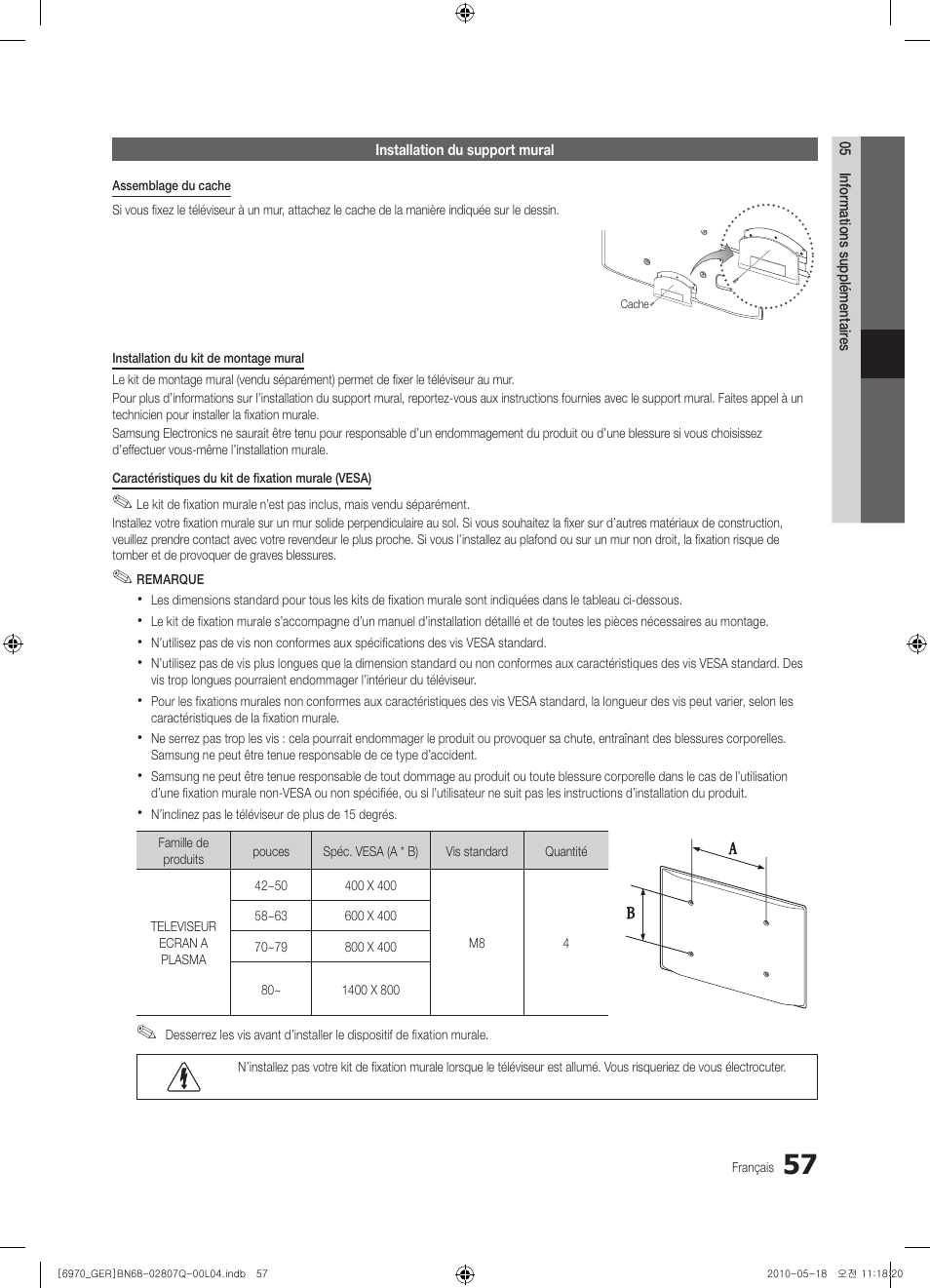 Samsung PS50C6970YS User Manual | Page 185 / 256