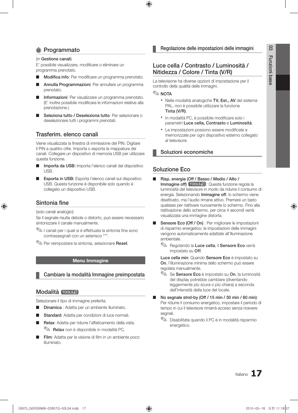 Samsung PS50C6970YS User Manual | Page 209 / 256