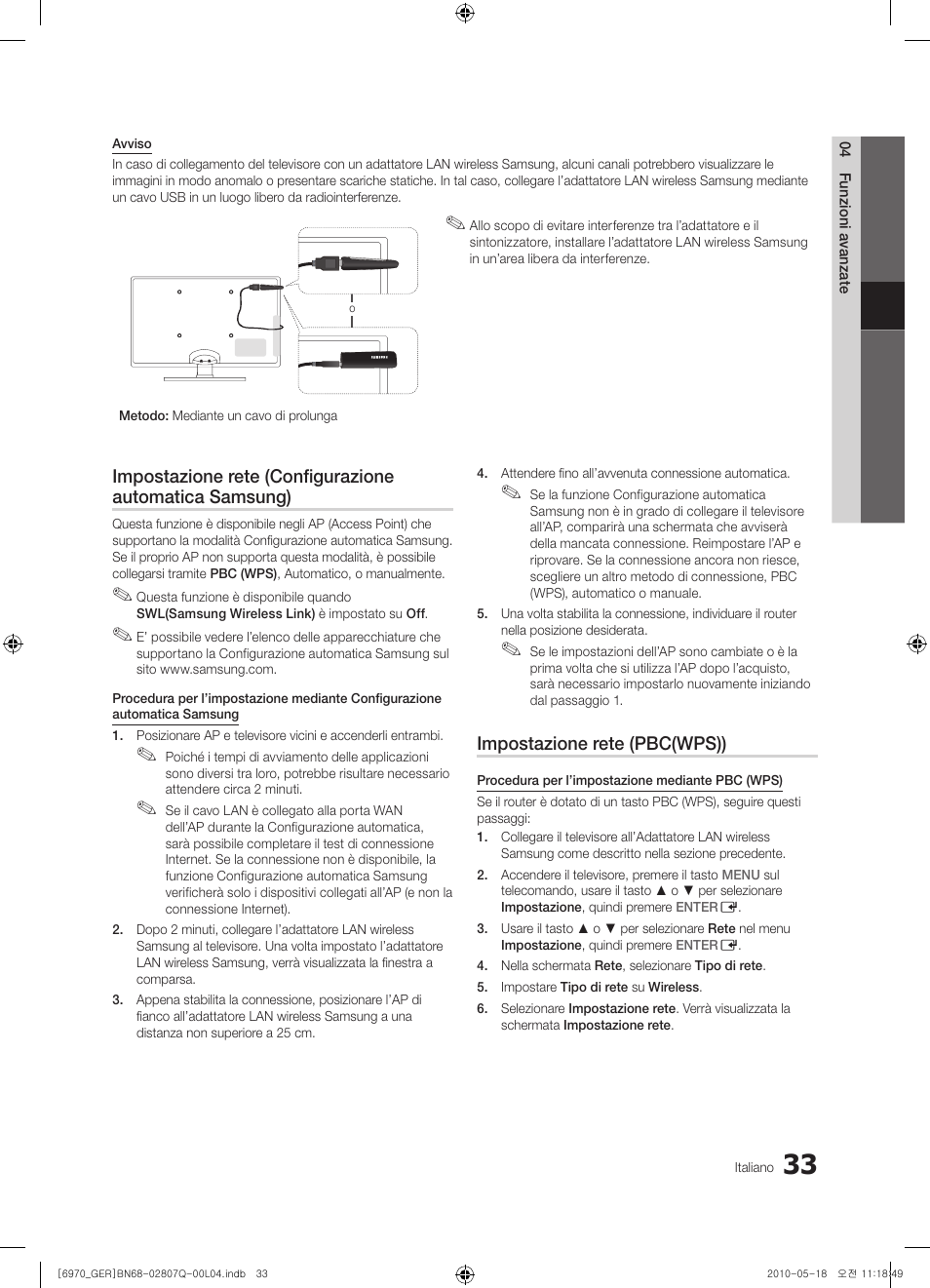 Samsung PS50C6970YS User Manual | Page 225 / 256