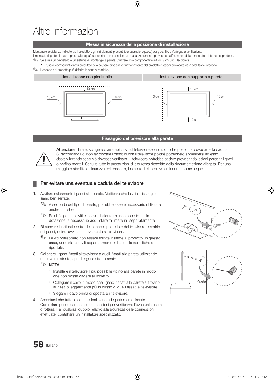 Altre informazioni | Samsung PS50C6970YS User Manual | Page 250 / 256