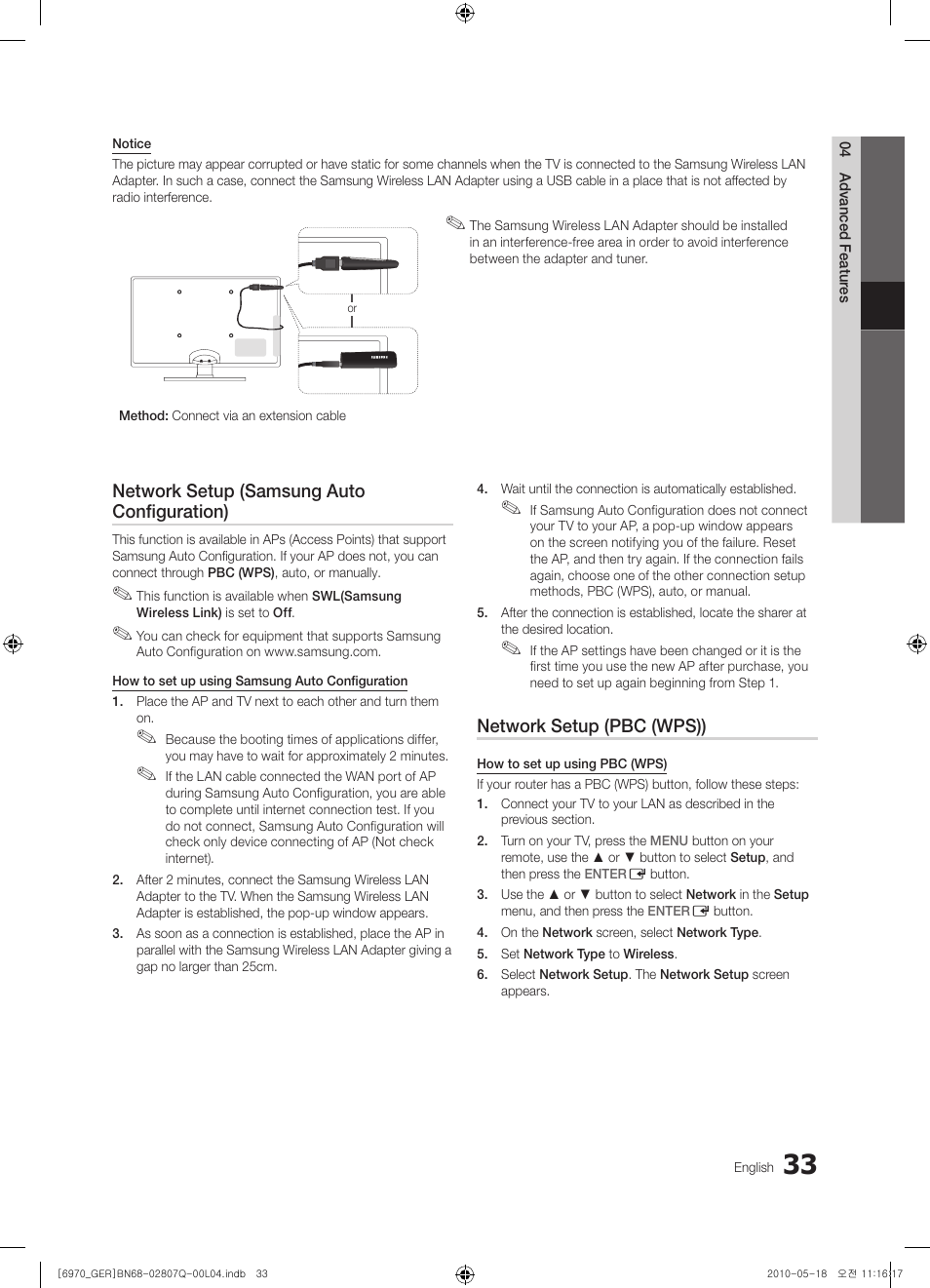 Samsung PS50C6970YS User Manual | Page 33 / 256