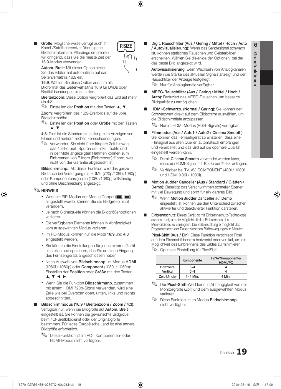 P.size | Samsung PS50C6970YS User Manual | Page 83 / 256