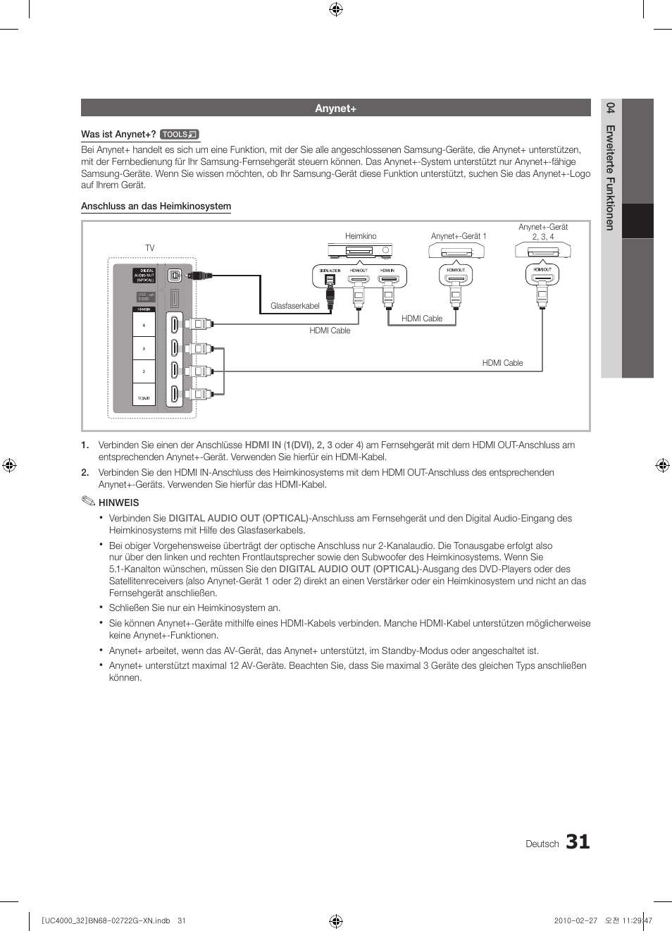 Samsung UE32C4000PW User Manual | Page 119 / 177