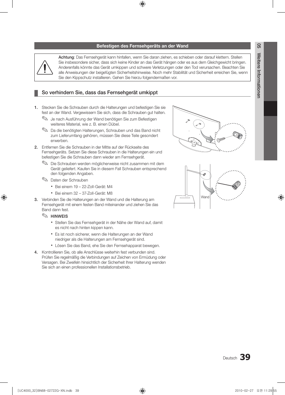 Samsung UE32C4000PW User Manual | Page 127 / 177