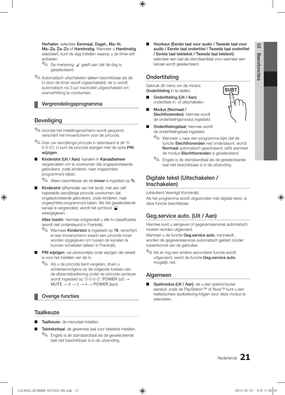 Samsung UE32C4000PW User Manual | Page 153 / 177