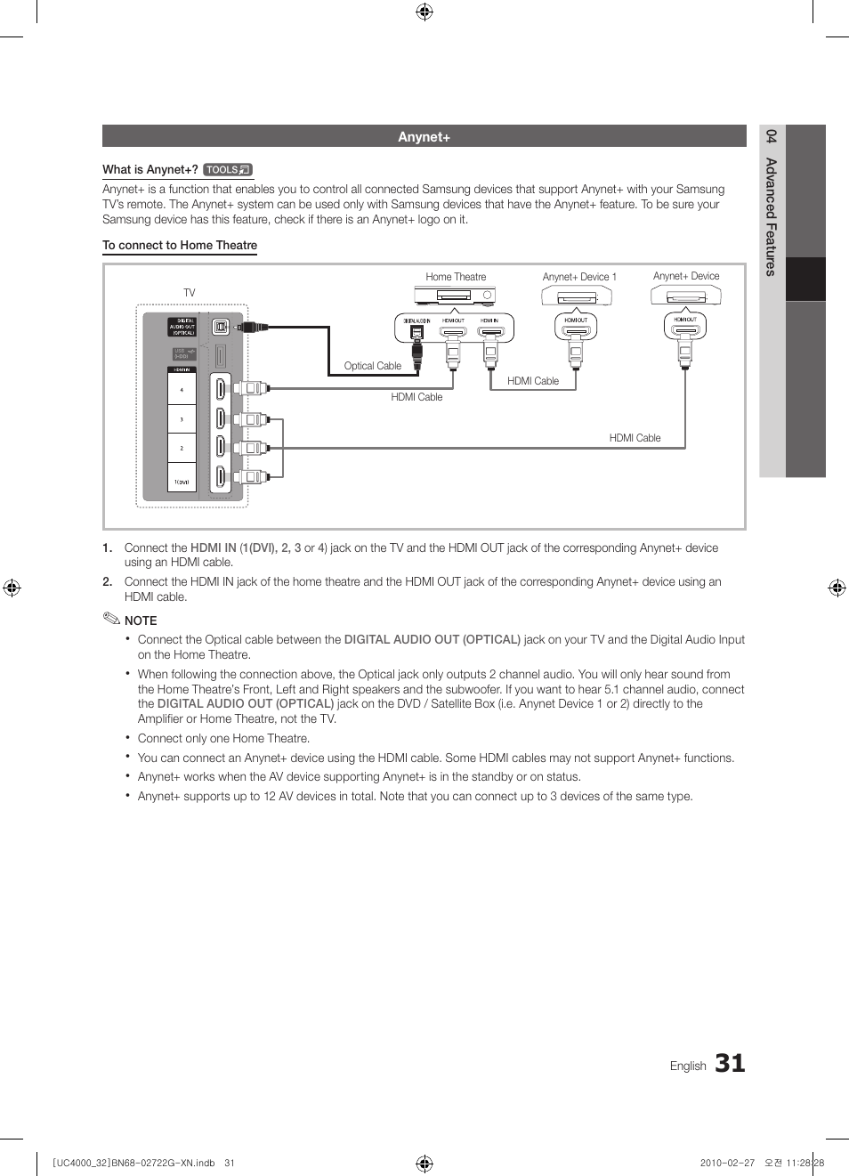 Samsung UE32C4000PW User Manual | Page 31 / 177