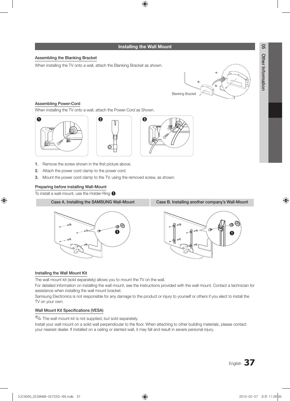 Samsung UE32C4000PW User Manual | Page 37 / 177