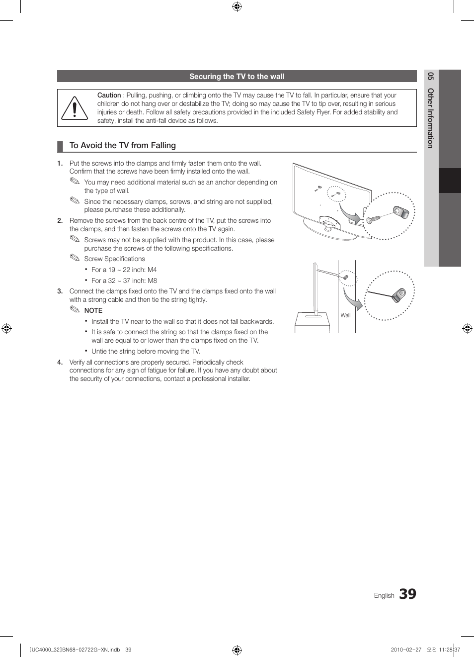 Samsung UE32C4000PW User Manual | Page 39 / 177