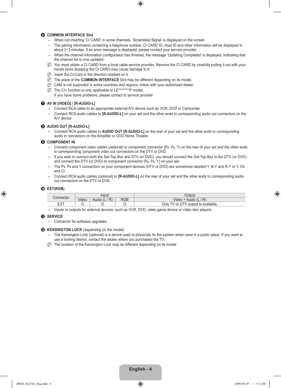 Samsung LE32B530P7N User Manual | Page 6 / 282