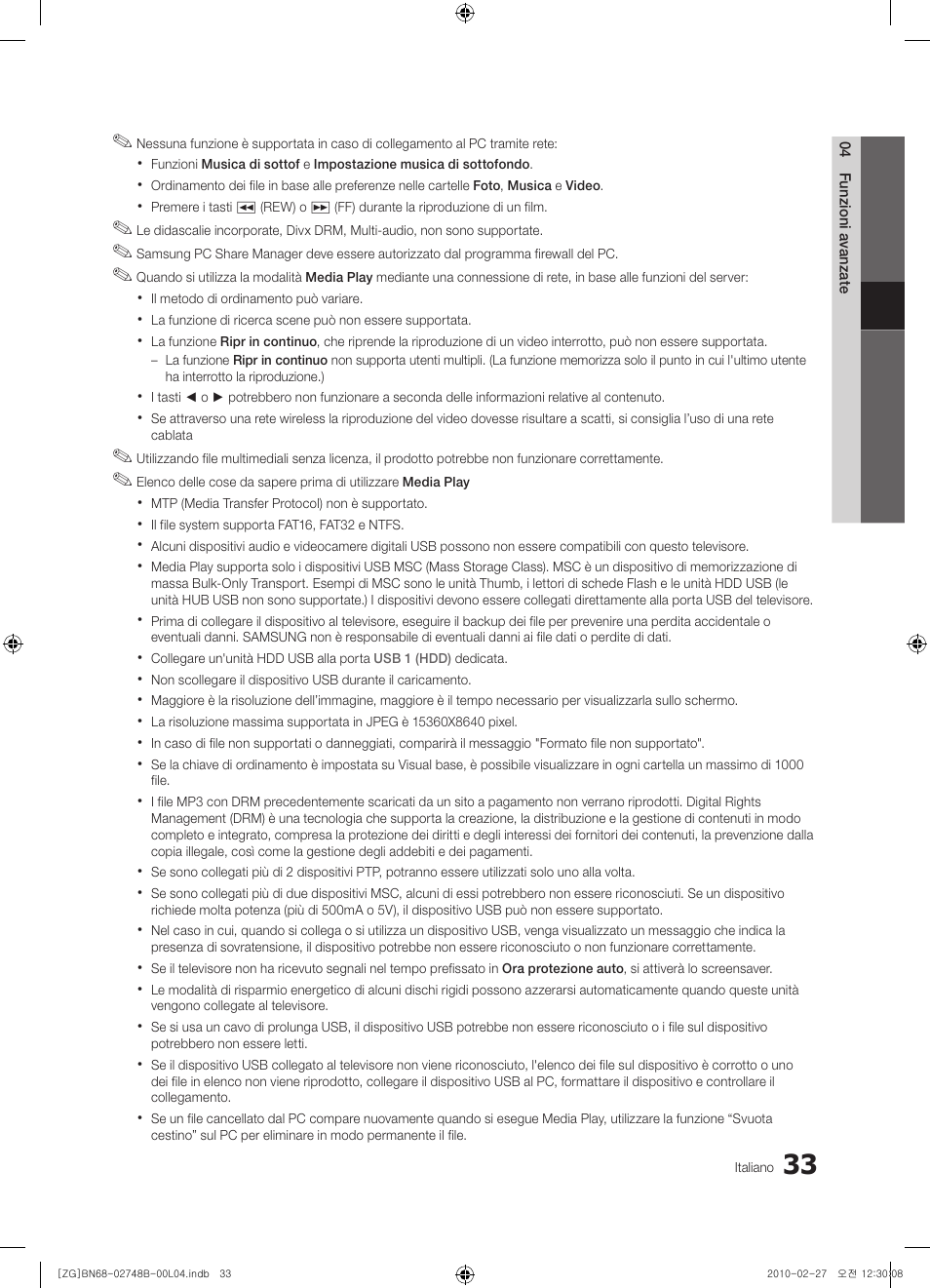 Samsung UE37C6000RW User Manual | Page 195 / 217