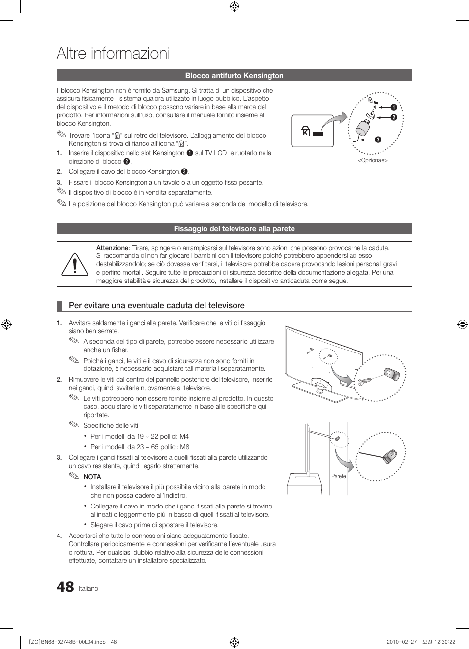 Altre informazioni | Samsung UE37C6000RW User Manual | Page 210 / 217