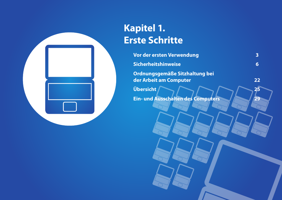 Kapitel 1. erste schritte | Samsung NP450R5GE User Manual | Page 3 / 122