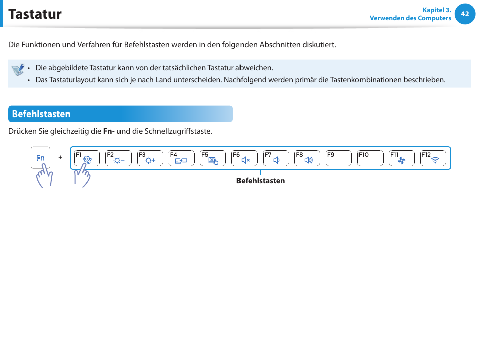 Tastatur | Samsung NP450R5GE User Manual | Page 43 / 122