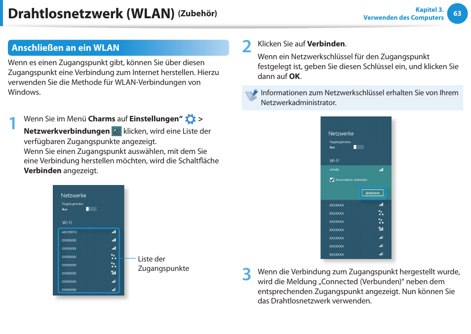 Drahtlosnetzwerk (wlan) | Samsung NP450R5GE User Manual | Page 64 / 122