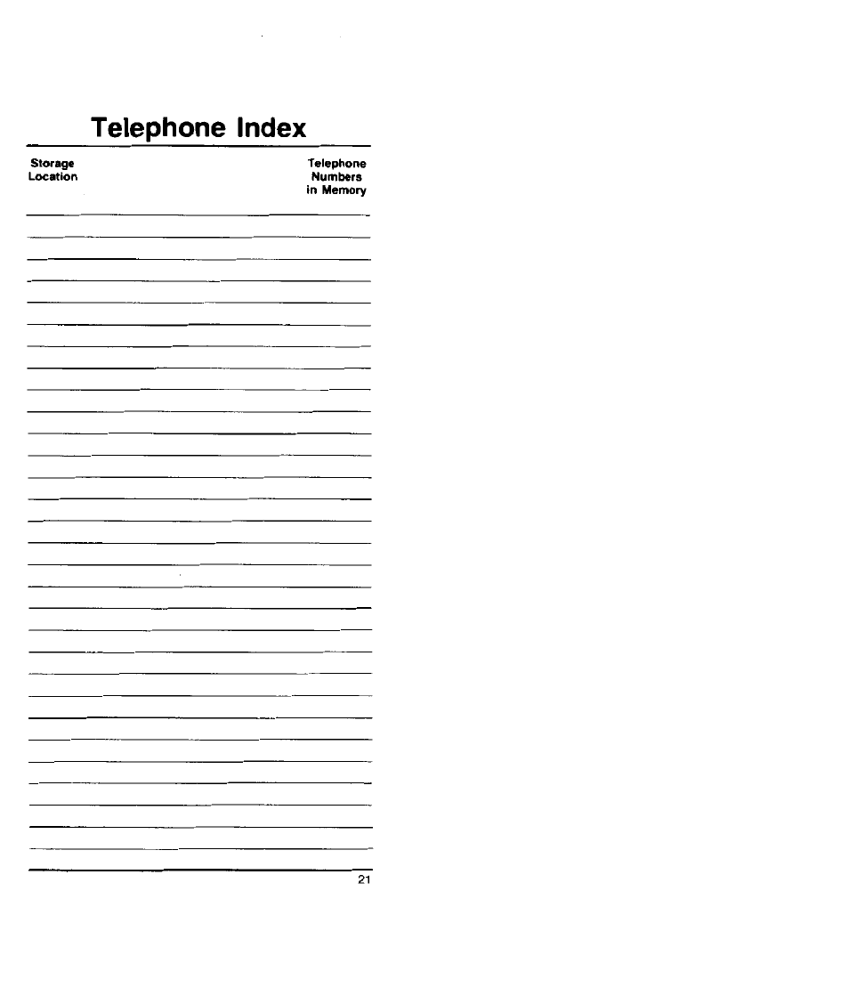 Telephone index | Audiovox PC100 User Manual | Page 12 / 12