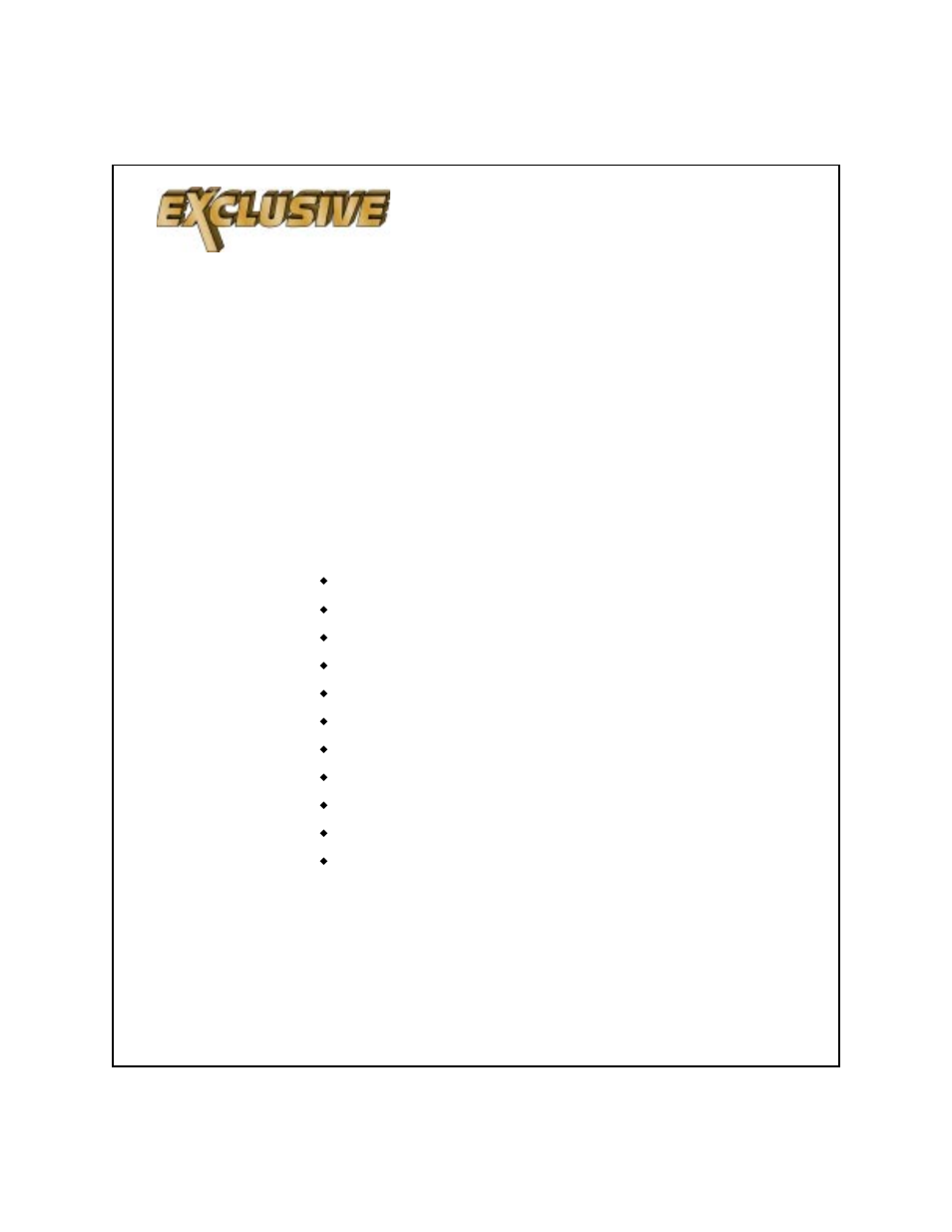 Audiovox Exclusive EX-6000 User Manual | 9 pages
