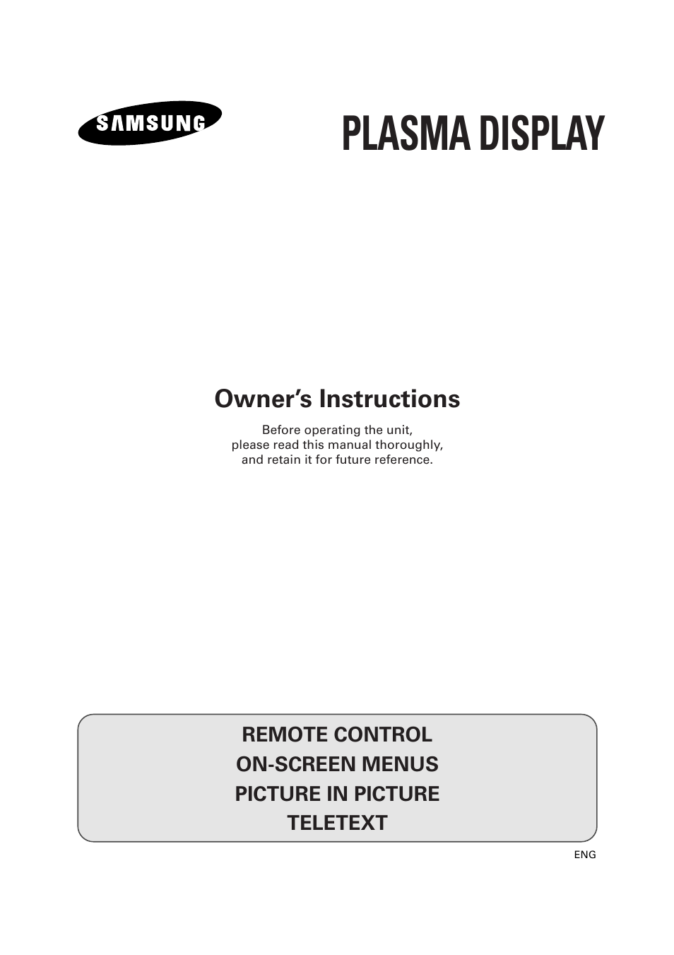 Samsung PS-50P2HT User Manual | 337 pages
