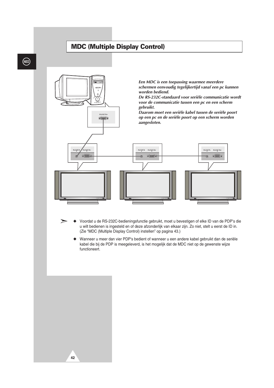 Mdc (multiple display control) | Samsung PS-50P2HT User Manual | Page 210 / 337