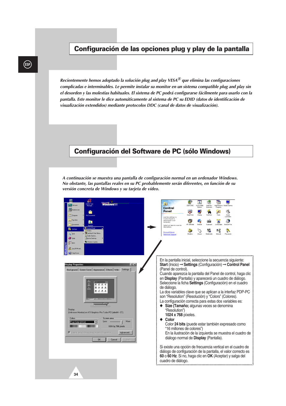 Configuración del software de pc (sólo windows) | Samsung PS-50P2HT User Manual | Page 258 / 337