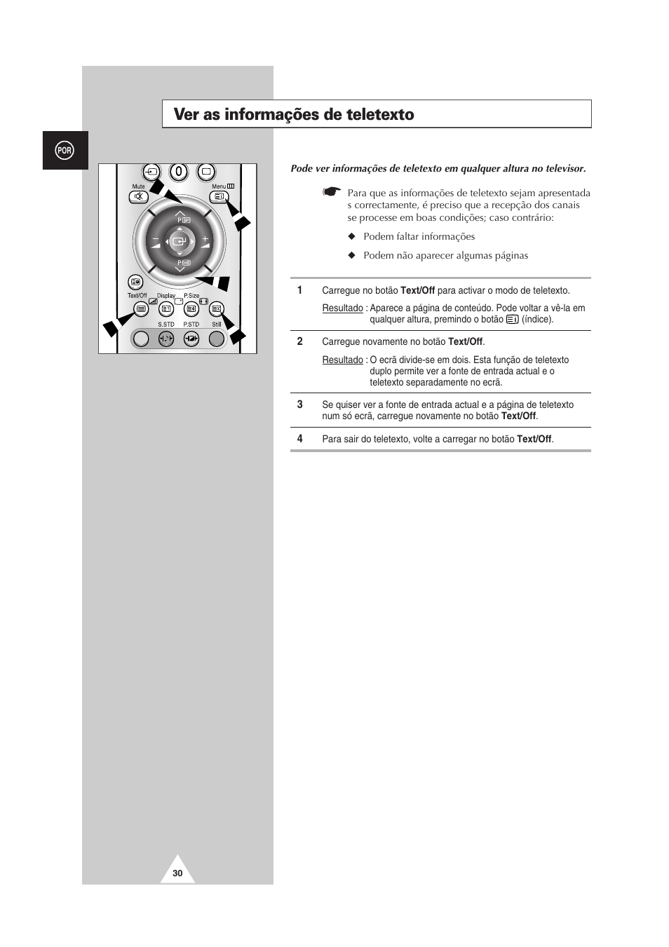 Ver as informações de teletexto | Samsung PS-50P2HT User Manual | Page 310 / 337