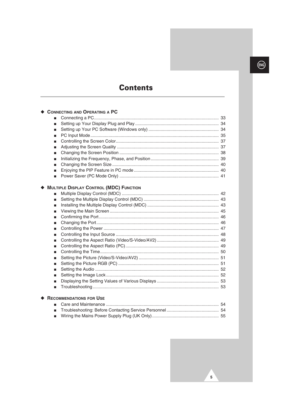 Samsung PS-50P2HT User Manual | Page 5 / 337