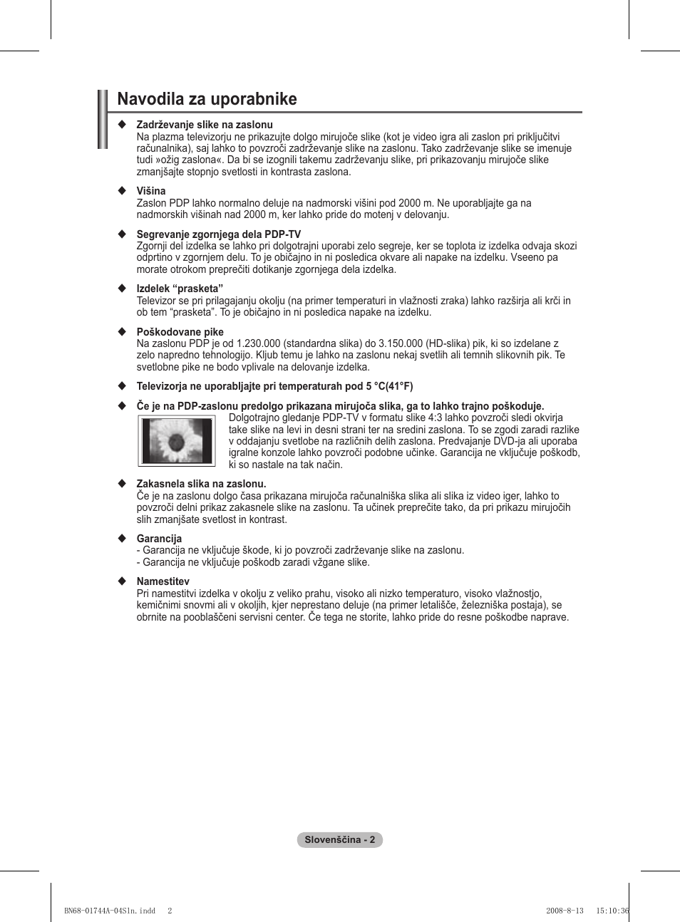 Navodila za uporabnike | Samsung PS42A411C2 User Manual | Page 522 / 568