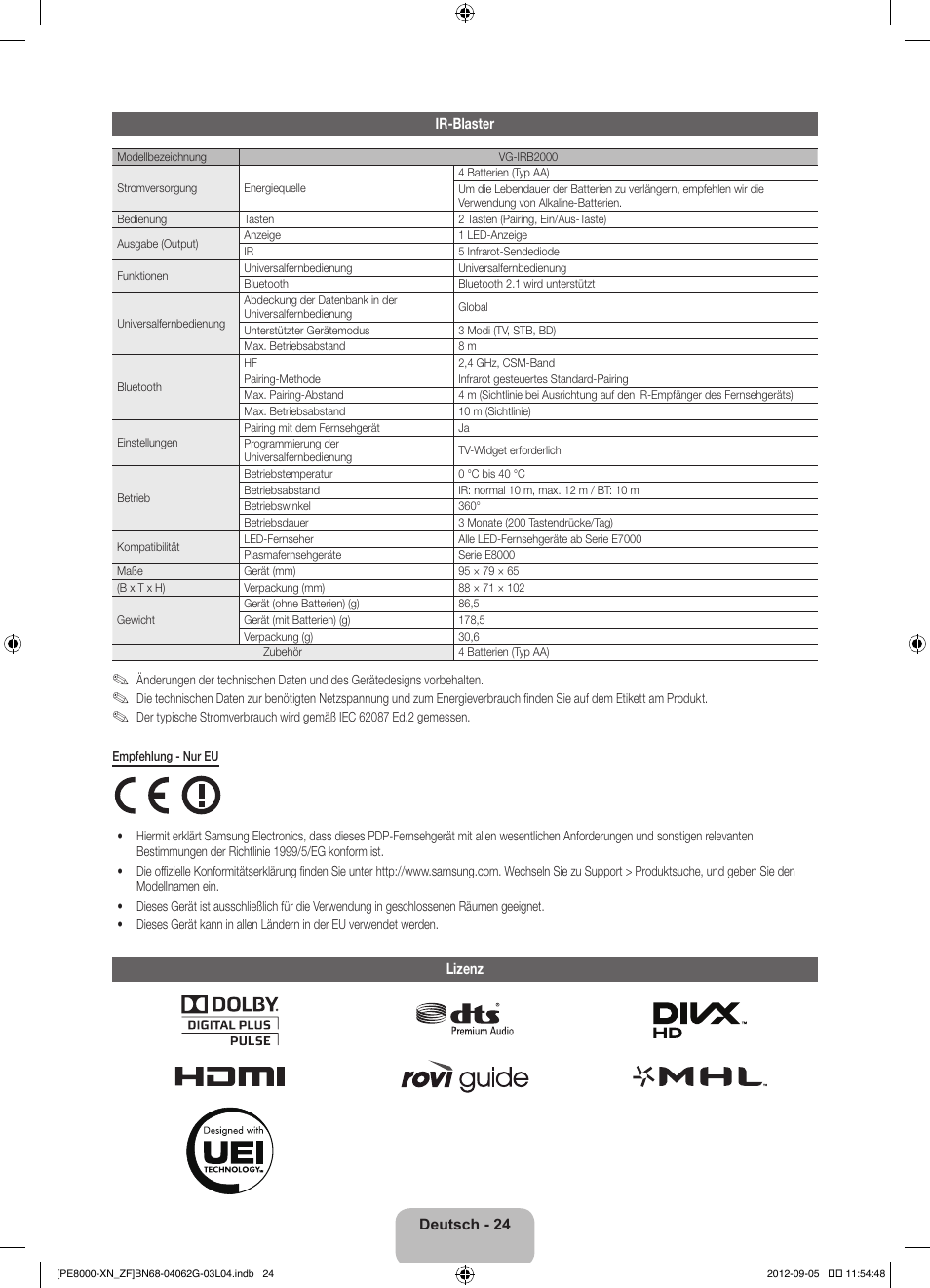 Samsung PS51E8000GS User Manual | Page 70 / 93