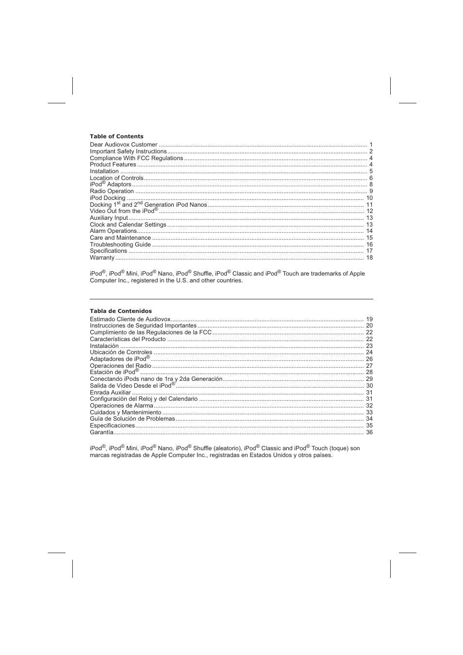 Audiovox CE710CR User Manual | Page 3 / 60