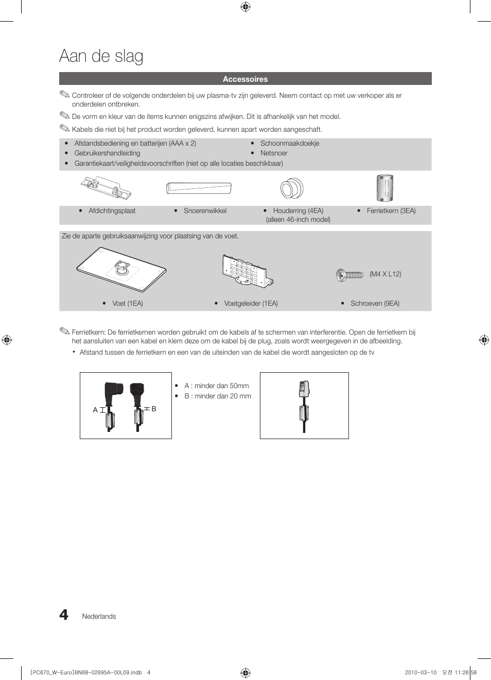 Aan de slag | Samsung PS50C670G3S User Manual | Page 154 / 452