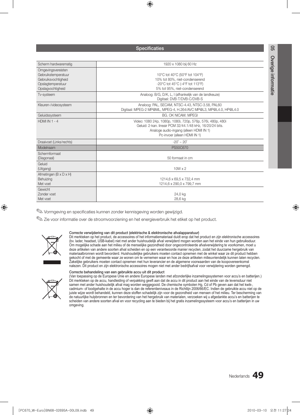 Samsung PS50C670G3S User Manual | Page 199 / 452