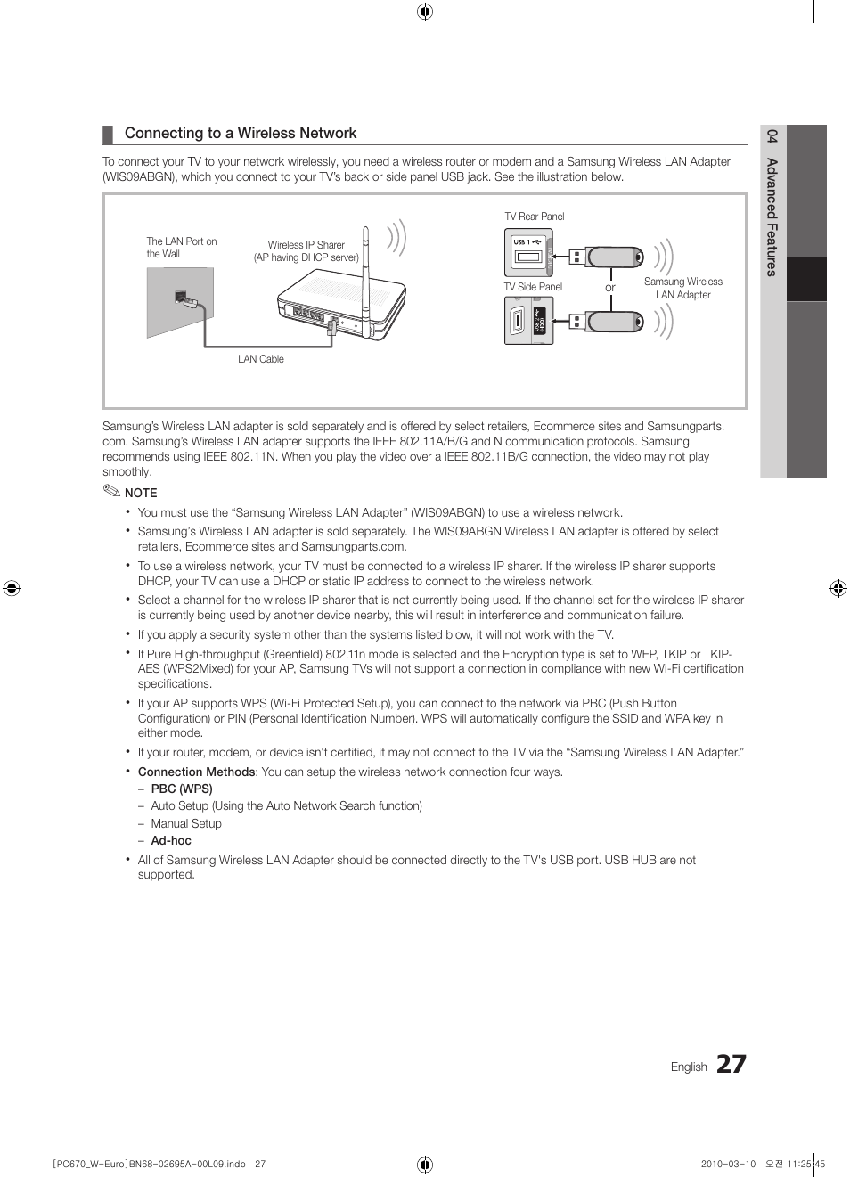 Samsung PS50C670G3S User Manual | Page 27 / 452