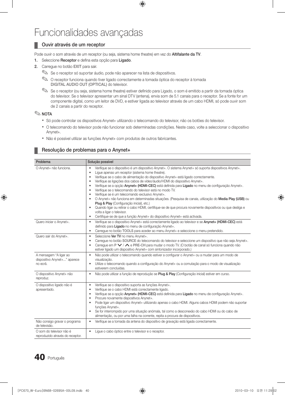 Funcionalidades avançadas | Samsung PS50C670G3S User Manual | Page 340 / 452