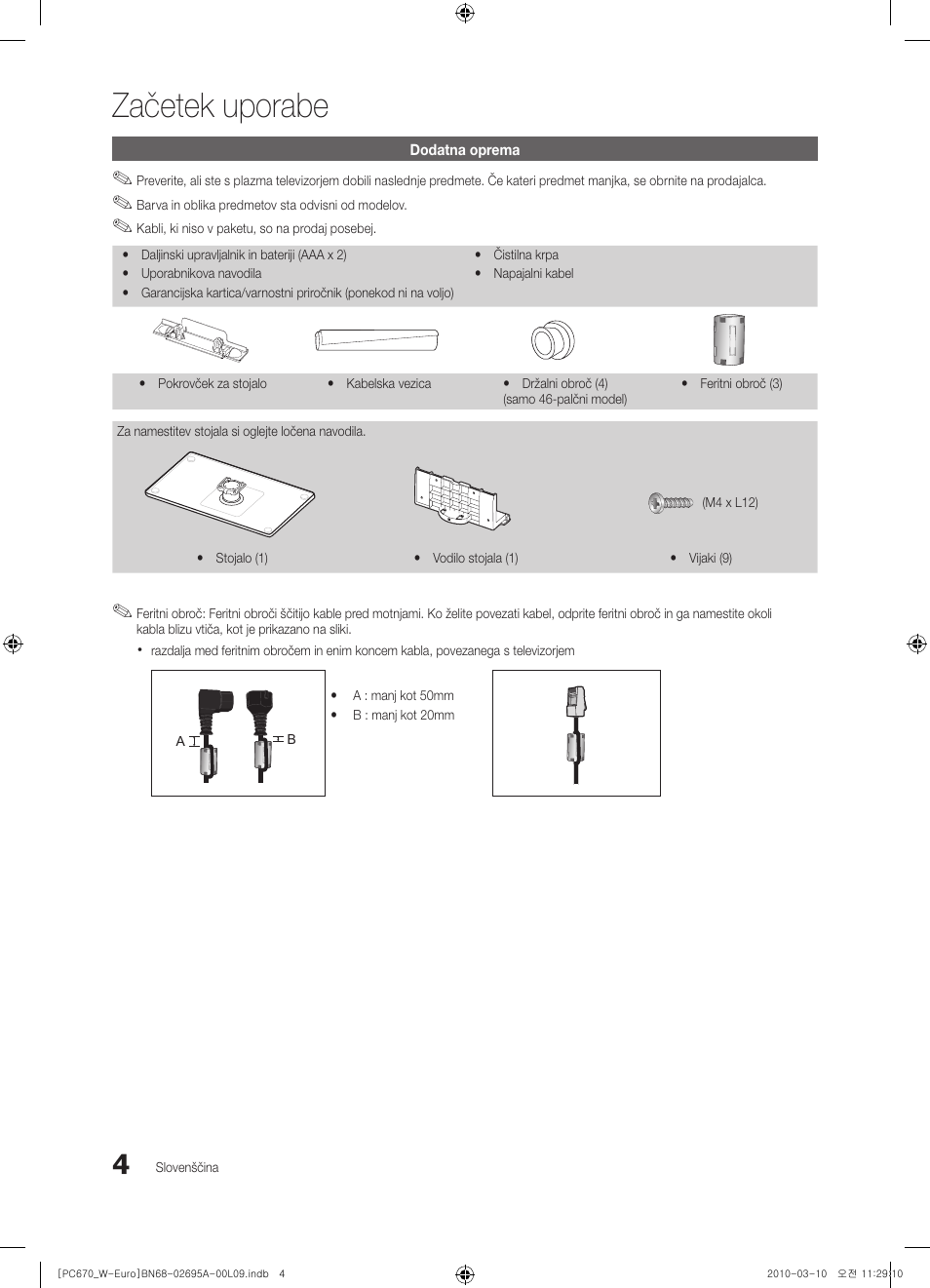 Začetek uporabe | Samsung PS50C670G3S User Manual | Page 354 / 452