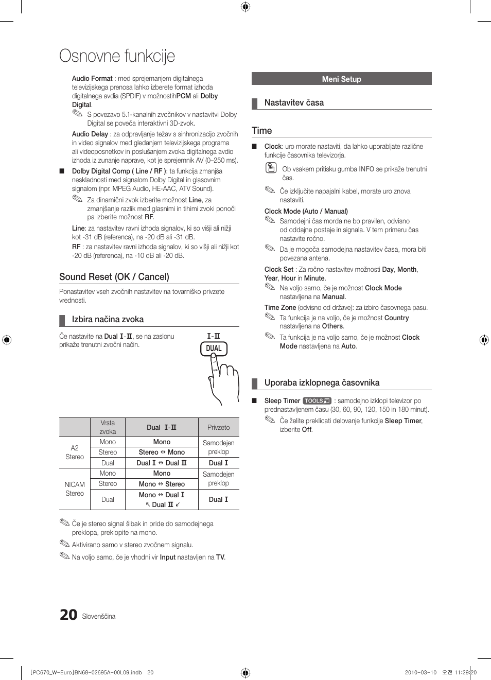 Osnovne funkcije | Samsung PS50C670G3S User Manual | Page 370 / 452